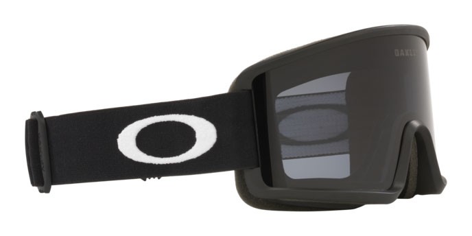 Maschere da Sci e Snowboard Oakley Target Line M OO 7121 (712101) colore matte black forma irregolare lenti dark grey