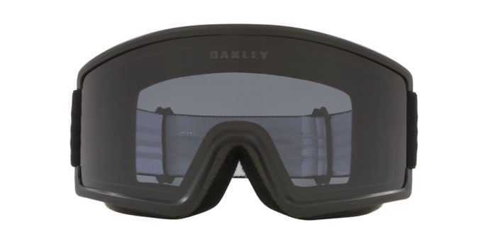 Maschere da Sci e Snowboard Oakley Target Line M OO 7121 (712101) colore matte black forma irregolare lenti dark grey