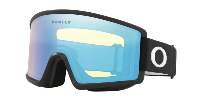 Skibrillen und Snowboard masken Oakley Target Line M OO 7121 (712104) farbe matte black form unregelmäßig gläser hi yellow