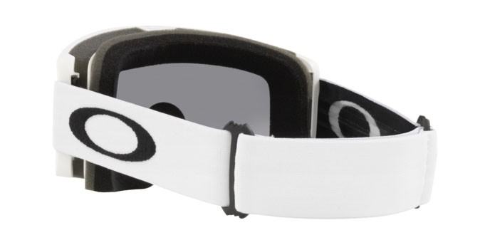 Ski and snowboard goggles Oakley Target Line M OO 7121 (712105) color matte white shape irregular lenses dark grey