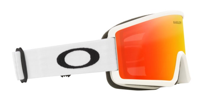 Ski and snowboard goggles Oakley Target Line M OO 7121 (712107) color matte white shape irregular lenses fire iridium