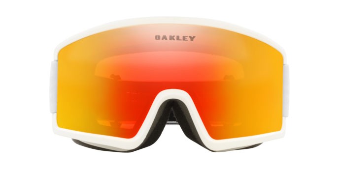 Ski and snowboard goggles Oakley Target Line M OO 7121 (712107) color matte white shape irregular lenses fire iridium