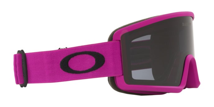 Maschere da Sci e Snowboard Oakley Target Line M OO 7121 (712112) colore ultra purple forma irregolare lenti dark grey
