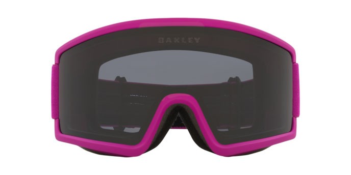 Maschere da Sci e Snowboard Oakley Target Line M OO 7121 (712112) colore ultra purple forma irregolare lenti dark grey