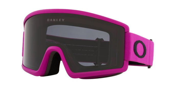 Maschere da Sci e Snowboard Oakley Target Line M OO 7121 (712112) colore ultra purple forma irregolare lenti dark grey