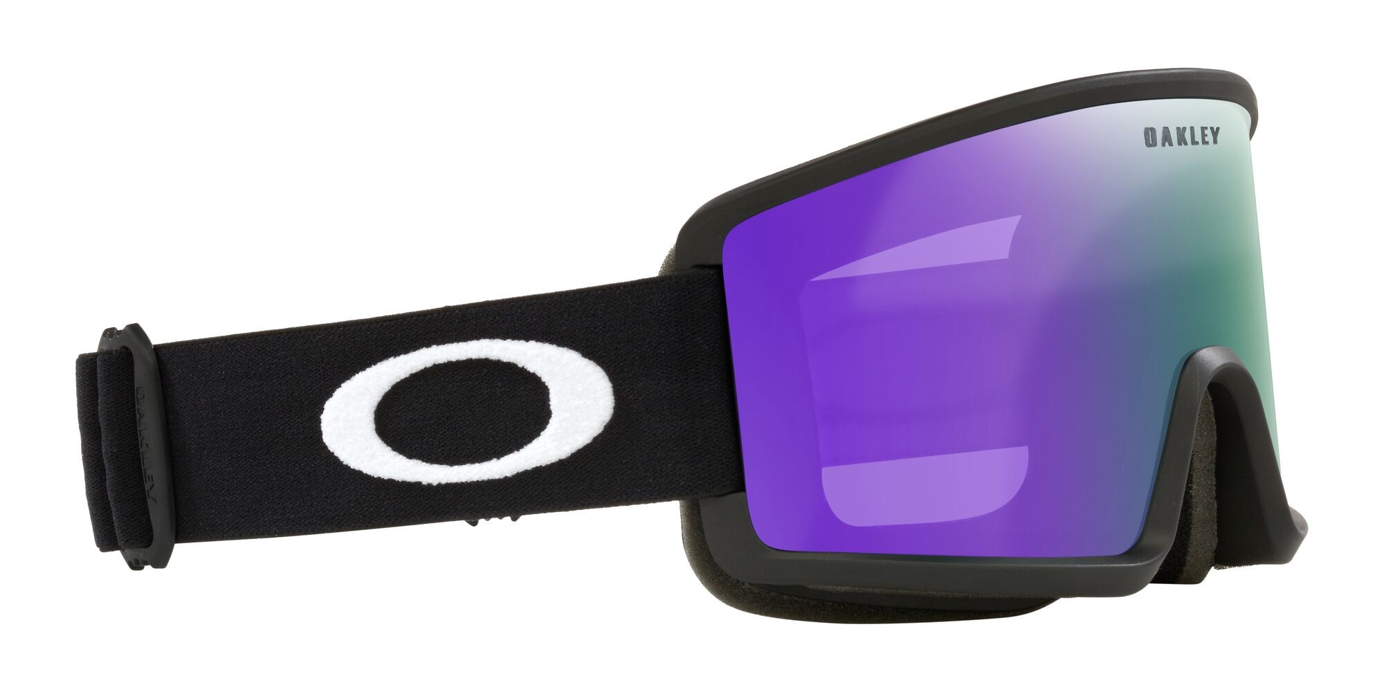 Maschere da Sci e Snowboard Oakley Target Line M OO 7121 (712114) colore nero opaco forma mask lenti violet iridium