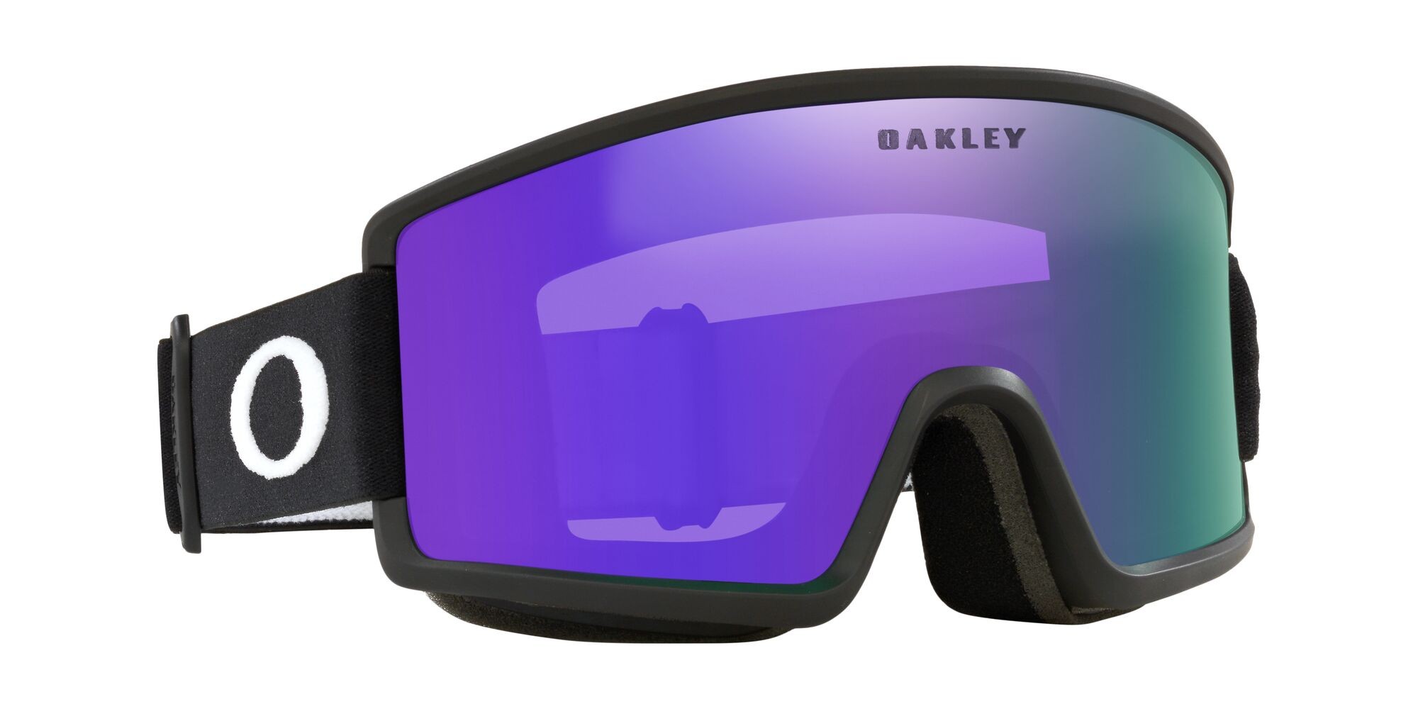 Maschere da Sci e Snowboard Oakley Target Line M OO 7121 (712114) colore nero opaco forma mask lenti violet iridium