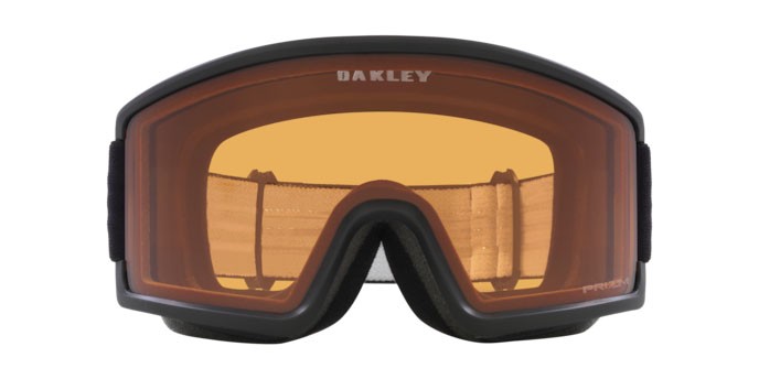 Maschere da Sci e Snowboard Oakley Target Line M OO 7121 (712118) colore nero opaco forma mask lenti prizm snow persimmon