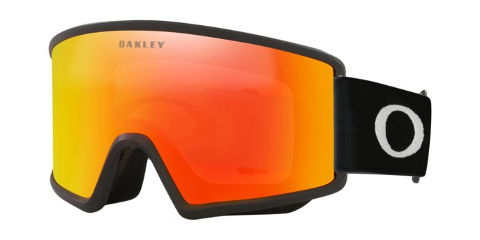 Maschere da Sci e Snowboard Oakley Target Line S OO 7122 (712203) colore matte black forma irregolare lenti fire iridium