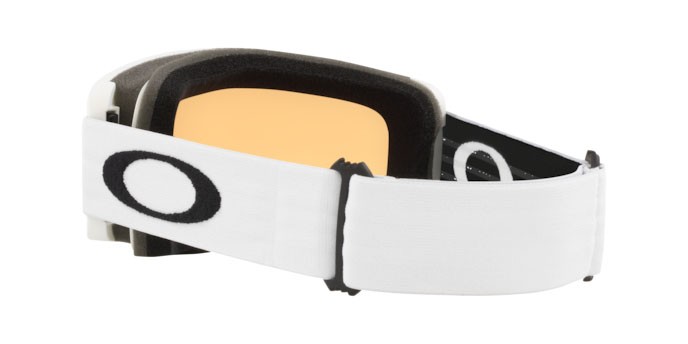 Ski and snowboard goggles Oakley Target Line S OO 7122 (712206) color matte white shape irregular lenses persimmon