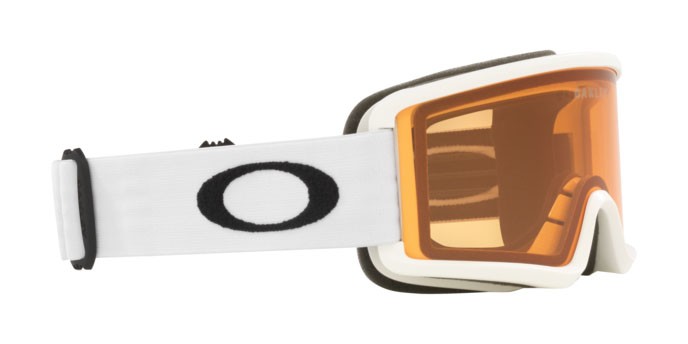 Ski and snowboard goggles Oakley Target Line S OO 7122 (712206) color matte white shape irregular lenses persimmon