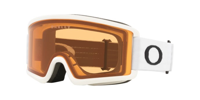 Ski and snowboard goggles Oakley Target Line S OO 7122 (712206) color matte white shape irregular lenses persimmon
