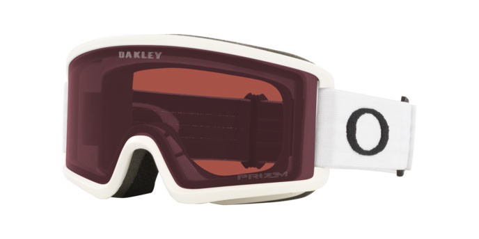 Skibrillen und Snowboard masken Oakley Target Line S OO 7122 (712219) farbe bianco opaco form maske gläser prizm snow dark grey