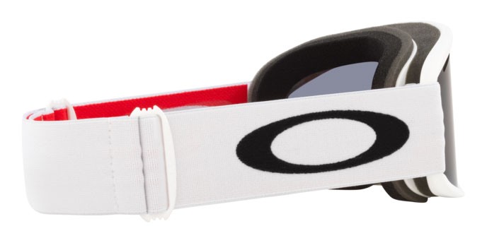 Skibrillen und Snowboard masken Oakley O-Frame 2.0 Pro L OO 7124 (712404) farbe matte white form unregelmäßig gläser dark grey