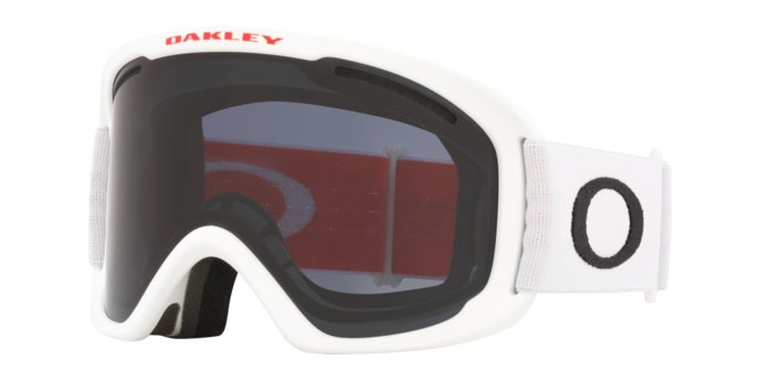 Skibrillen und Snowboard masken Oakley O-Frame 2.0 Pro L OO 7124 (712404) farbe matte white form unregelmäßig gläser dark grey