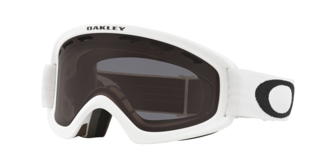 Ski and snowboard goggles Oakley O-Frame 2.0 Pro S OO 7126 (712604) color matte white shape irregular lenses dark grey