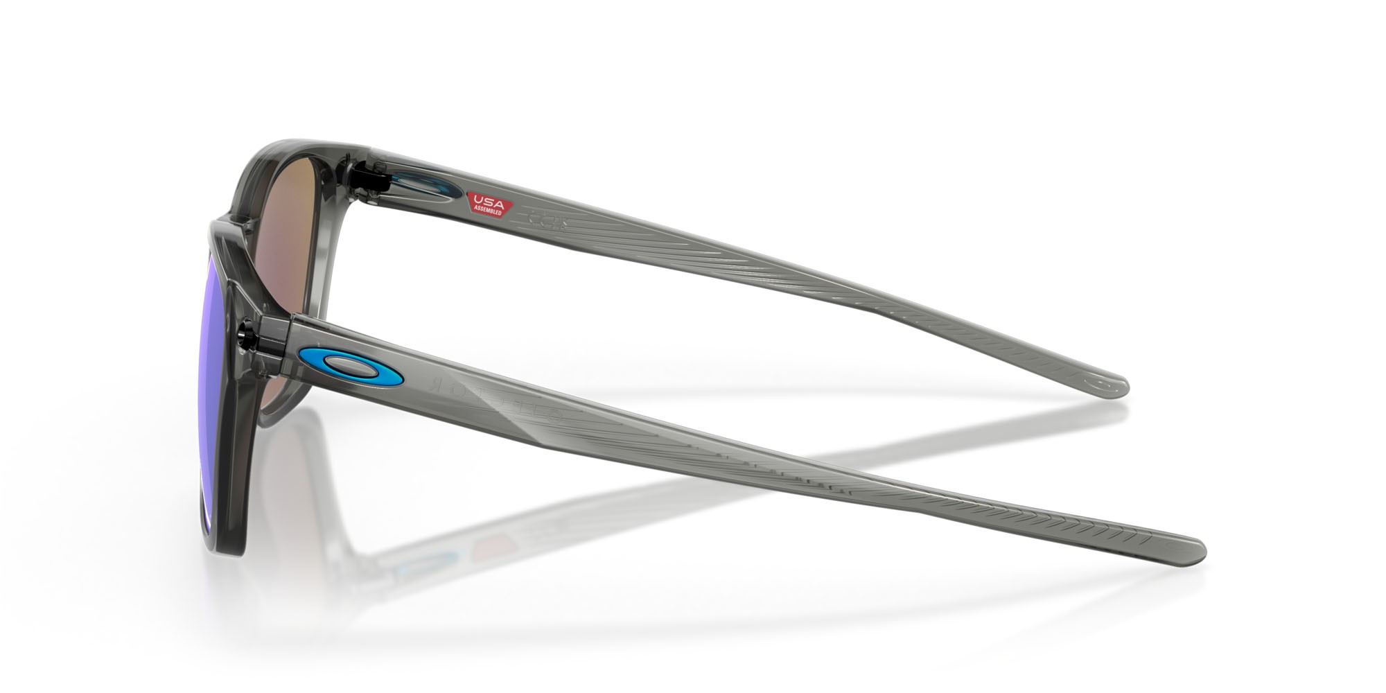 Sonnenbrillen Oakley Ojector OO 9018 (901814) farbe grey ink form rechteckig gläser prizm sapphire polarized