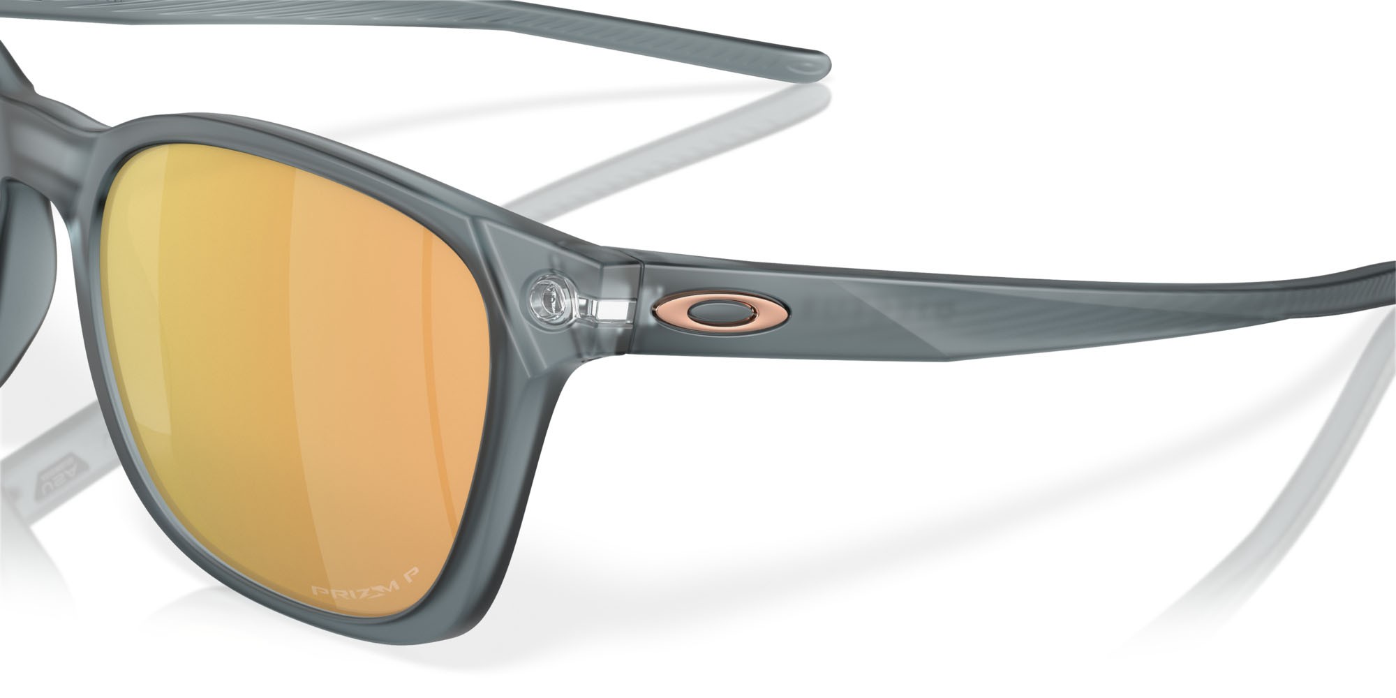 Sonnenbrillen Oakley Ojector OO 9018 (901816) farbe nero cristallo opaco form rechteckig gläser prizm rose gold polarized