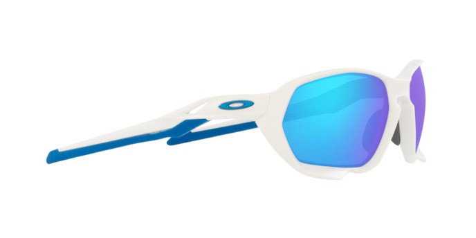 Sonnenbrillen Oakley Plazma OO 9019 (901910) farbe matte white form rechteckig gläser prizm sapphire