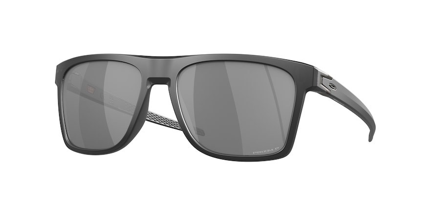 Occhiali da sole Oakley Leffingwell OO 9100 (910004) colore matte black ink forma rettangolare lenti prizm black polar