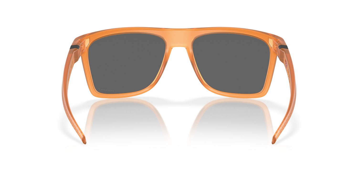 Occhiali da sole Oakley Leffingwell OO 9100 (910019) colore matte transparent ginger forma rettangolare lenti prizm black polarized