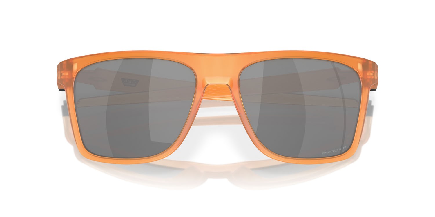 Occhiali da sole Oakley Leffingwell OO 9100 (910019) colore matte transparent ginger forma rettangolare lenti prizm black polarized