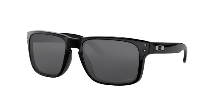Sonnenbrillen Oakley Holbrook OO 9102 (910202) farbe polished black form quadratisch gläser grey polarized