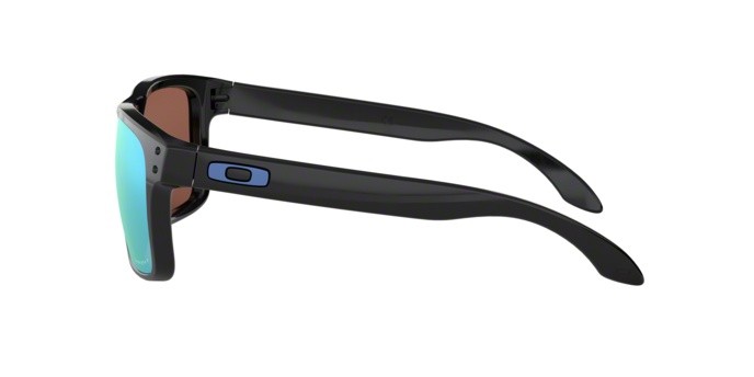 Occhiali da sole Oakley Holbrook OO 9102 (9102C1) colore polished black forma quadrato lenti prizm deep h2o polarized