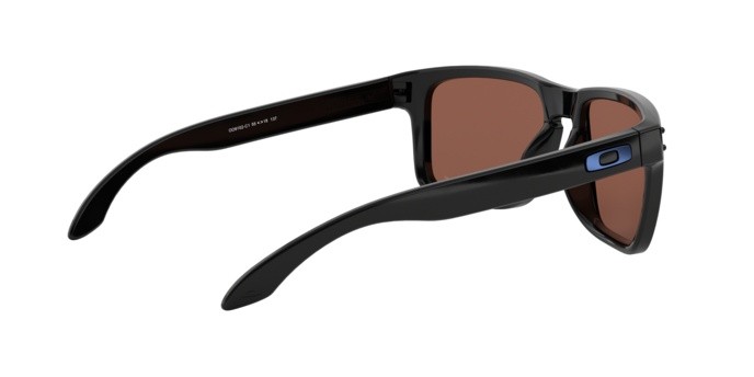 Occhiali da sole Oakley Holbrook OO 9102 (9102C1) colore polished black forma quadrato lenti prizm deep h2o polarized