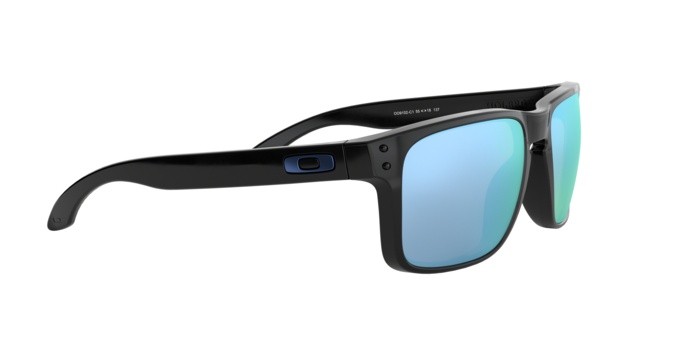 Occhiali da sole Oakley Holbrook OO 9102 (9102C1) colore polished black forma quadrato lenti prizm deep h2o polarized