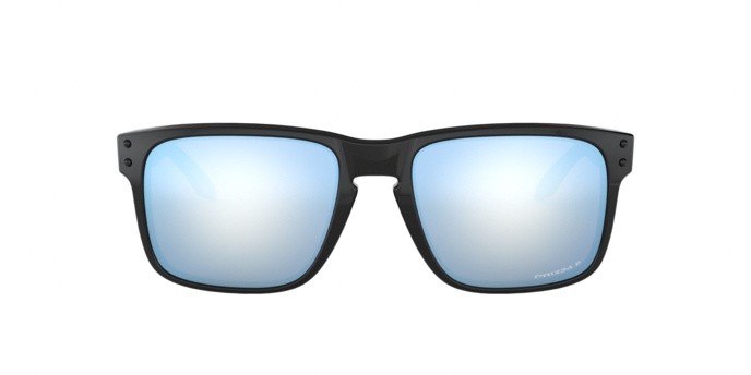 Occhiali da sole Oakley Holbrook OO 9102 (9102C1) colore polished black forma quadrato lenti prizm deep h2o polarized