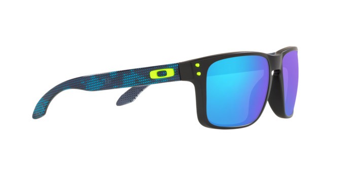 Sonnenbrillen Oakley Holbrook OO 9102 (9102V5) farbe hi res blue camo form quadratisch gläser prizm sapphire