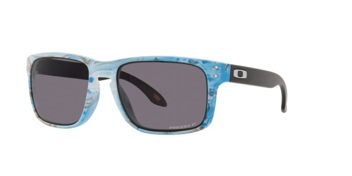 Sonnenbrillen Oakley Holbrook OO 9102 (9102V8) farbe sanctuary swirl form quadratisch gläser prizm grey polar