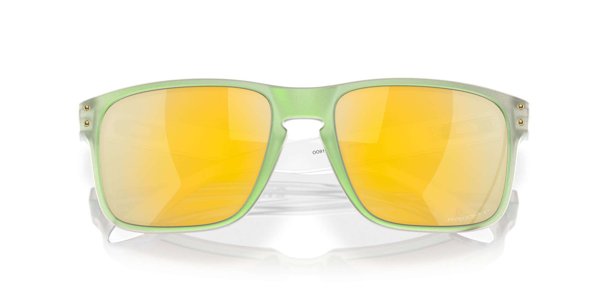 Sonnenbrillen Oakley Holbrook OO 9102 (9102Y0) farbe dark jade opaline form quadratisch gläser prizm 24k polarized