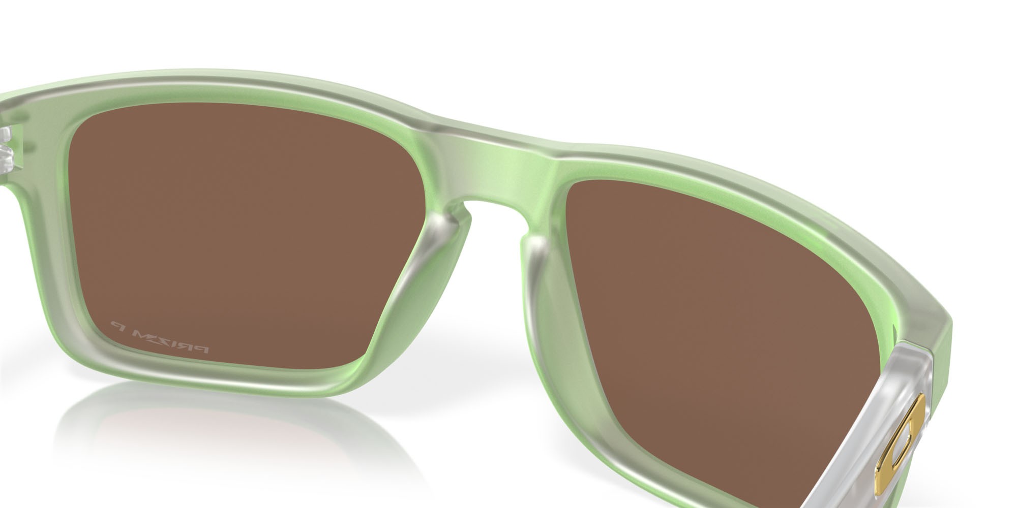Sonnenbrillen Oakley Holbrook OO 9102 (9102Y0) farbe dark jade opaline form quadratisch gläser prizm 24k polarized