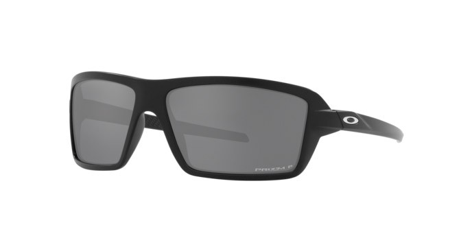 Occhiali da sole Oakley Cables OO 9129 (912902) colore matte black forma rettangolare lenti prizm black polar