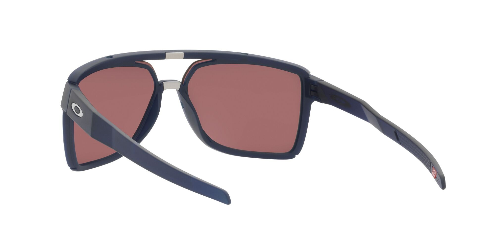 Sonnenbrillen Oakley Castel OO 9147 (914706) farbe blu opaco traslucido form rechteckig gläser prizm deep water polarized