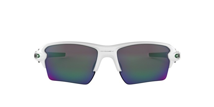 Occhiali da sole Oakley Flak 2.0 xl OO 9188 (918892) colore polished white forma rettangolare lenti prizm jade