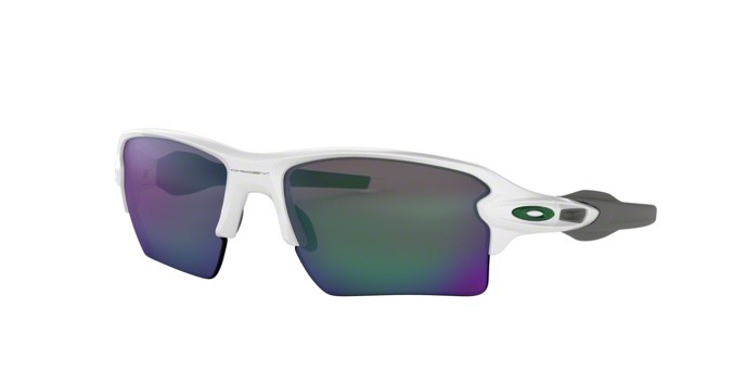 Occhiali da sole Oakley Flak 2.0 xl OO 9188 (918892) colore polished white forma rettangolare lenti prizm jade