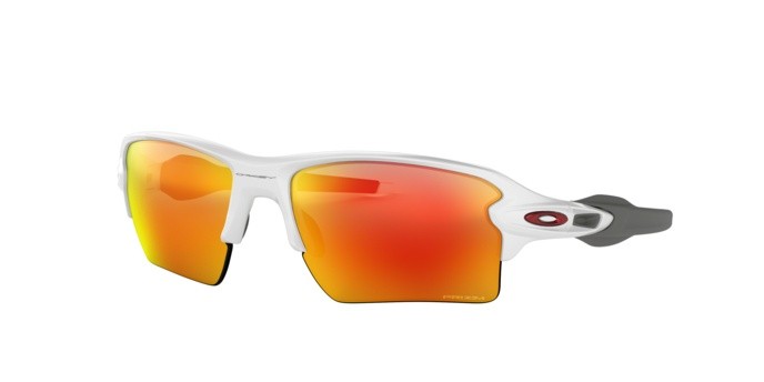 Sonnenbrillen Oakley Flak 2.0 xl OO 9188 (918893) farbe polished white form rechteckig gläser prizm ruby