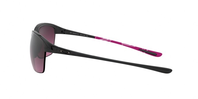 Sonnenbrillen Oakley Unstoppable OO 9191 (919110) farbe polished black form rechteckig gläser rose gradient polarized