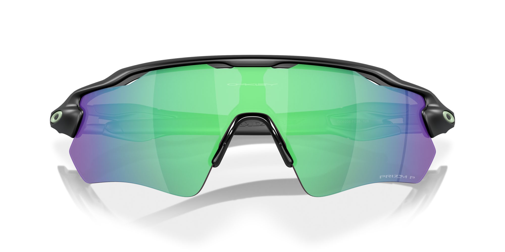 Occhiali da sole Oakley Radar EV Path OO 9208 (9208F0) colore nero opaco forma mask lenti prizm jade polarized