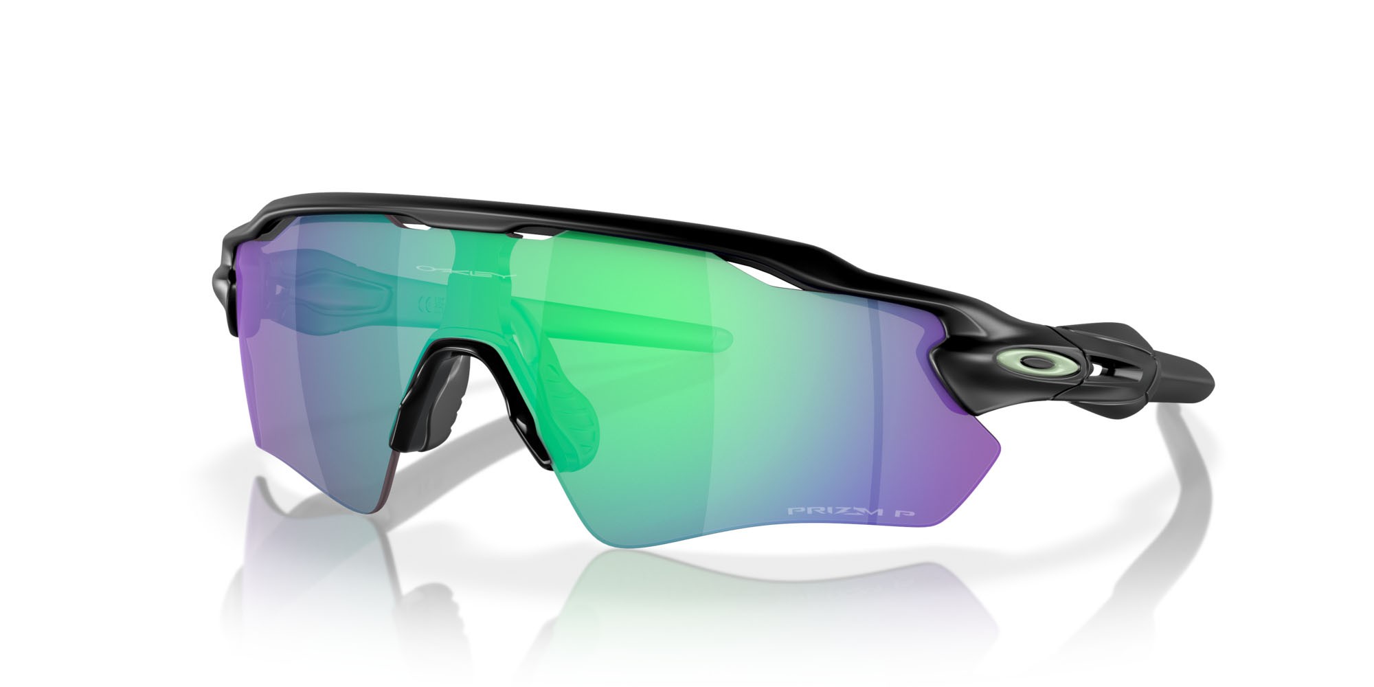 Occhiali da sole Oakley Radar EV Path OO 9208 (9208F0) colore nero opaco forma mask lenti prizm jade polarized