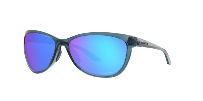 Occhiali da sole Oakley Pasque OO 9222 (922202) colore crystal black forma aviator lenti prizm sapphire polarized