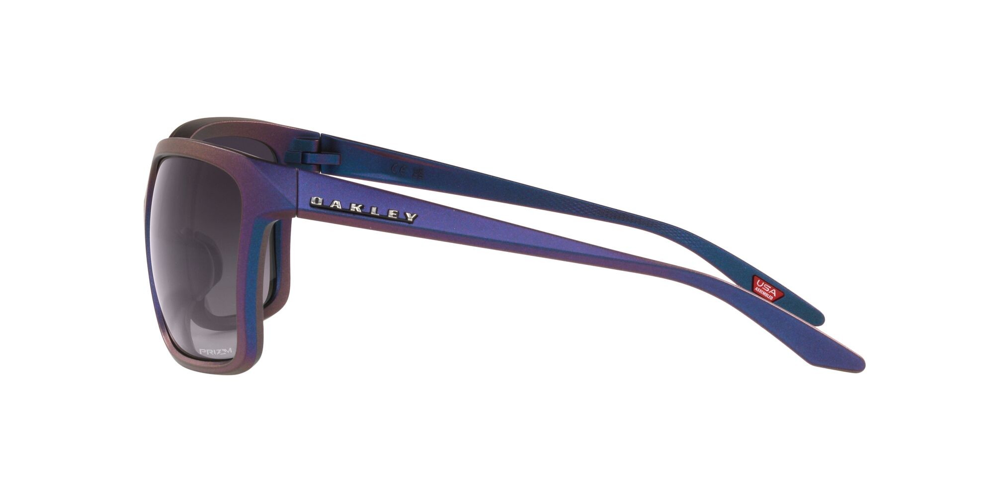 Sonnenbrillen Oakley Wildrye OO 9230 (923006) farbe matte cyan/purple colorshift form quadratisch gläser prizm grey sfumato