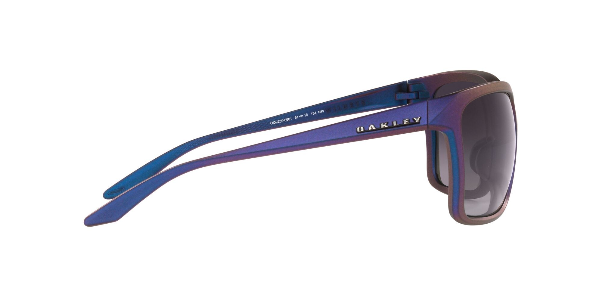 Sonnenbrillen Oakley Wildrye OO 9230 (923006) farbe matte cyan/purple colorshift form quadratisch gläser prizm grey sfumato