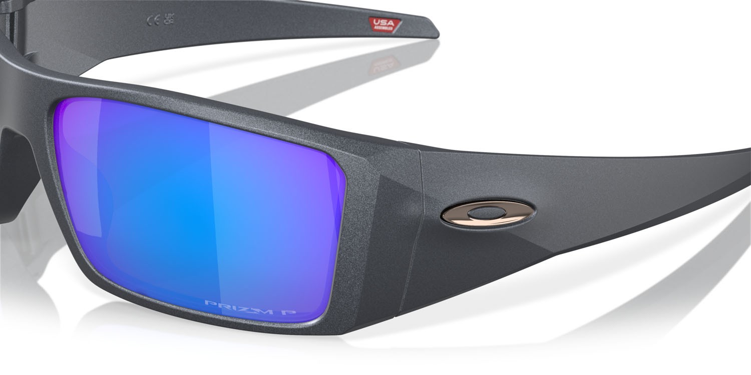 Occhiali da sole Oakley Heliostat OO 9231 (923113) colore acciaio blu forma rettangolare lenti prizm sapphire polarized