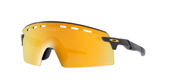 Occhiali da sole Oakley Encoder Strike Vented OO 9235 (923506) colore carbonio opaco forma mask lenti prizm 24k