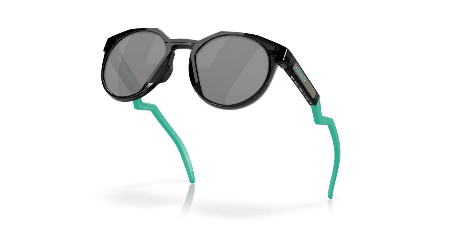 Occhiali da sole Oakley HSTN OO 9242 (924209) colore nero inchiostro forma rotondo lenti prizm black polarized
