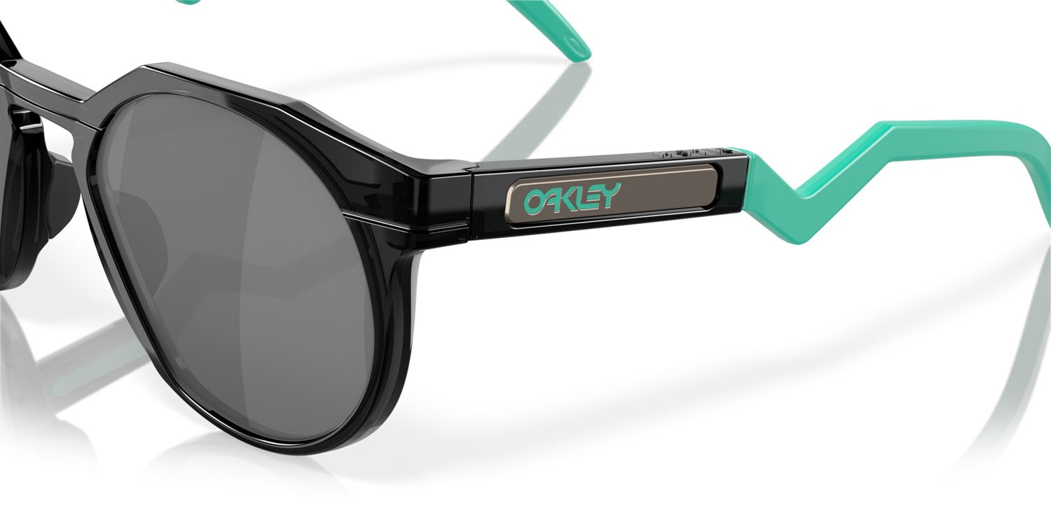 Occhiali da sole Oakley HSTN OO 9242 (924209) colore nero inchiostro forma rotondo lenti prizm black polarized